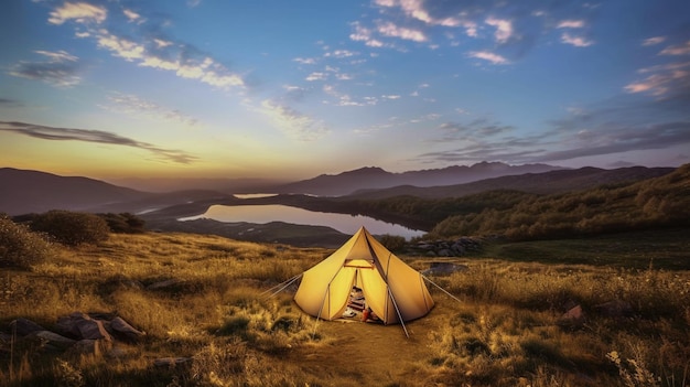 tentes de camping HD 8K fond d'écran Stock Photographic Image