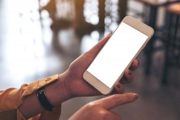 Tenue femme, et, projection, téléphone portable blanc