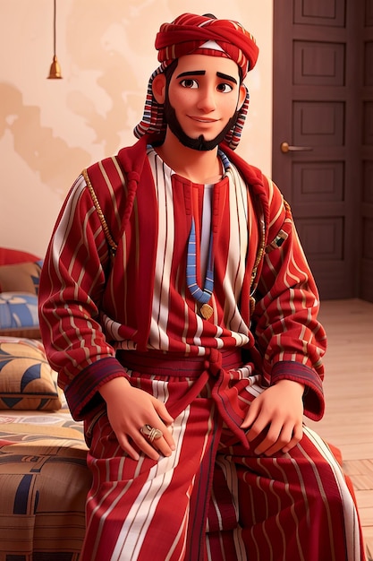 Photo la tenue masculine emblématique marocaine djellaba intemporelle