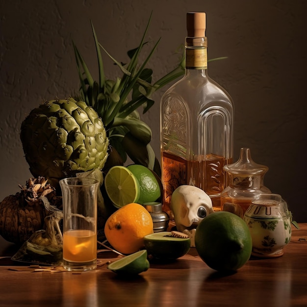 Tequila Still Life Concept IA générative