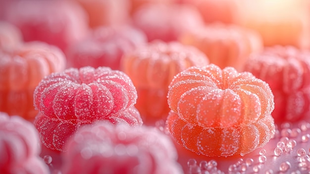 Le terme Sugar Rush arrangé de manière ludique à l'aide de bonbons colorés capturant l'énergie et la joie f