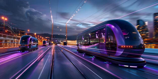 Photo un terminal moderne équipé de billetterie intelligente et de navettes autonomes un aperçu du futur des transports concept de billeterie intelligente navettes autonomes le futur des transports