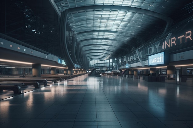 Terminal de vol d'avions d'aéroport Aérodrome avec des installations étendues pour le transport aérien commercial système complexe de services de contrôle des passagers et de contrôle des aéronefs