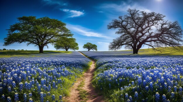 Photo le terrain des bluebonnets