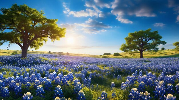 Photo le terrain des bluebonnets