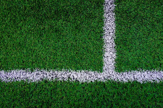 Terrain de football artificiel avec ligne de repère