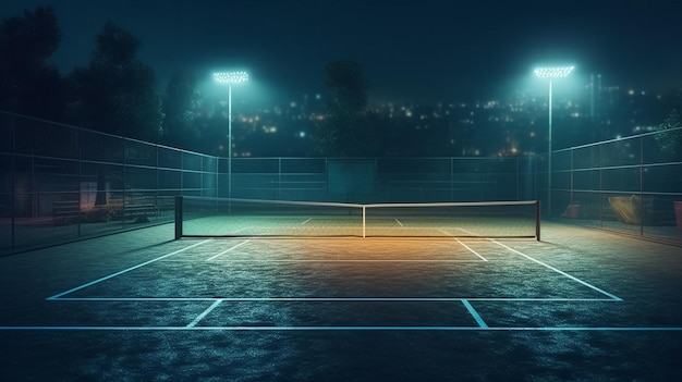 Terrain de tennis Generative Ai