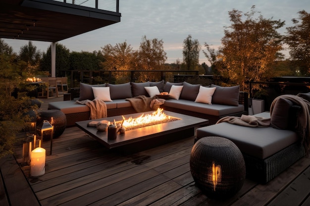 La terrasse de la maison est un incontournable pour l'été