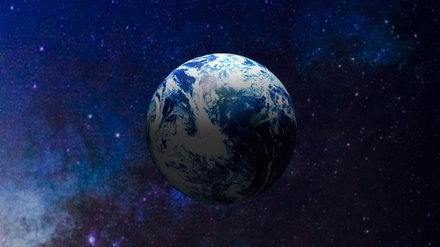 La terre dans l'espace pour le rendu 3d de concept d'affaires ou de sci