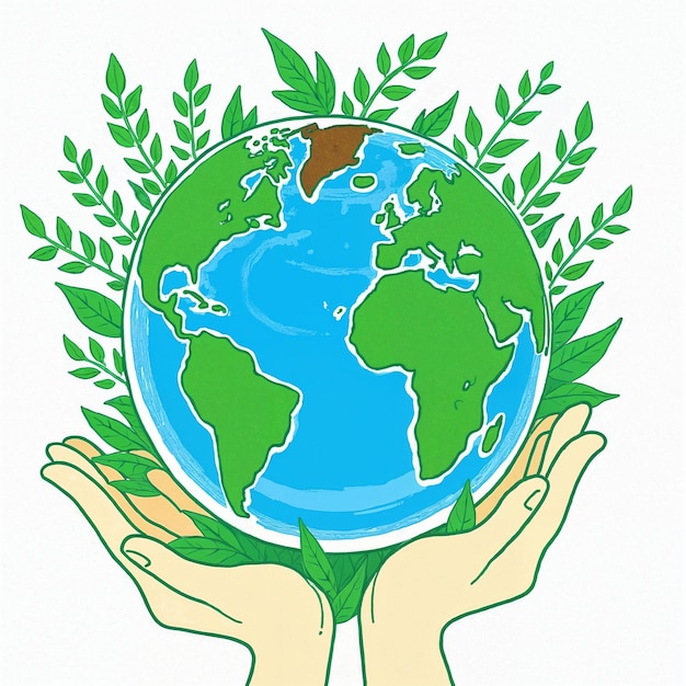 La Terre dans les mains: promouvoir la protection de l'environnement et la durabilité