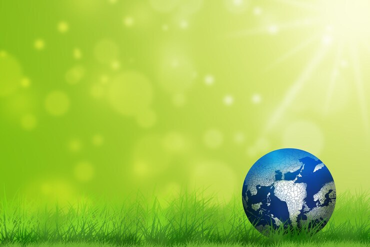 Photo la terre sur l'herbe au soleil