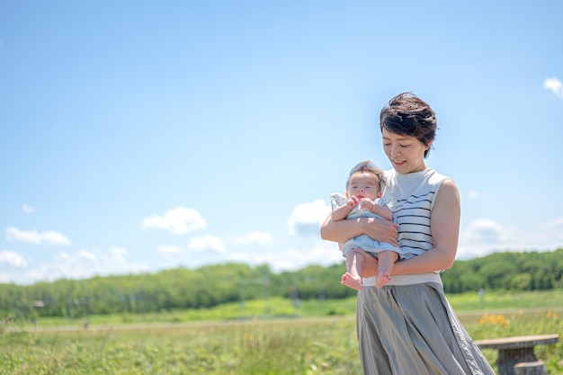 La terre et les parents du ciel d'Hokkaido