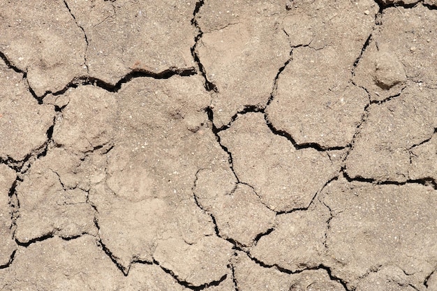 Terre de sécheresse sans eau effet sec de terre de sécheresse sans fond de terre séchée à l'eau
