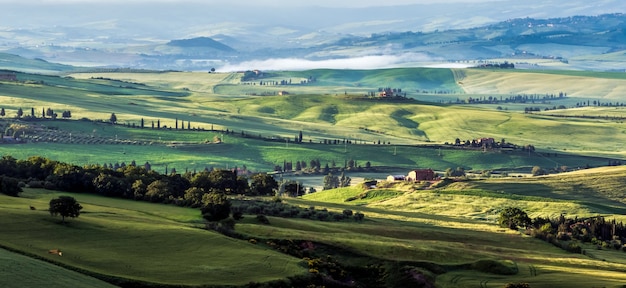 Terres agricoles dans le Val d'Orcia Toscane