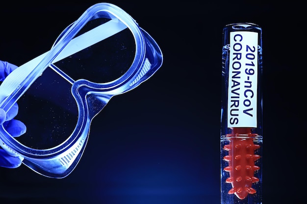 test de concept coronavirus covid-19, risque biologique, risque chimique, imitation de laboratoire