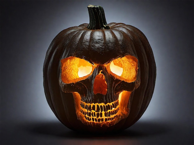 Tête de crâne de citrouille d'Helloween