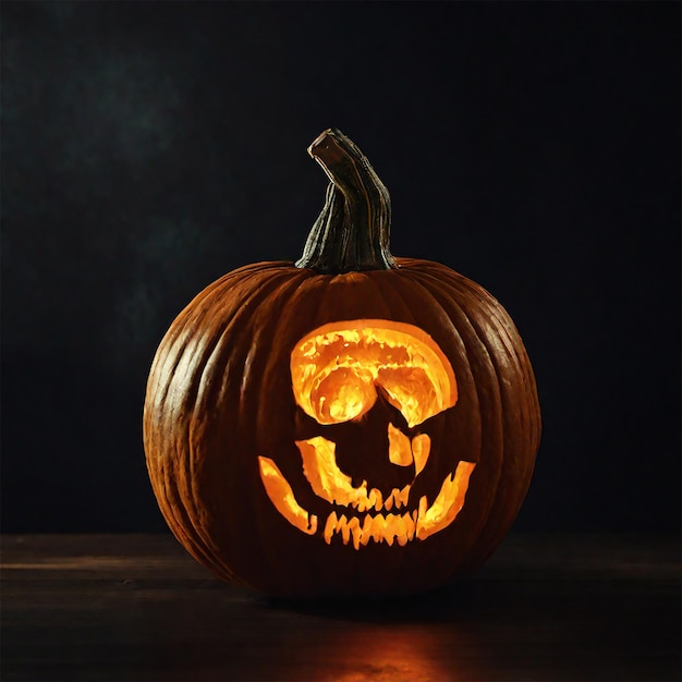 Tête de crâne de citrouille d'Helloween