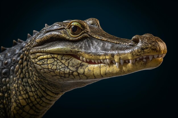 tête d'un crocodile Gharial portrait Gavialis gangeticus