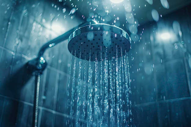 tête de douche à eau en forme de pluie