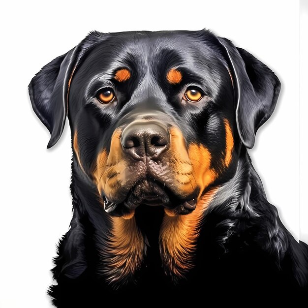 la tête du rottweiler