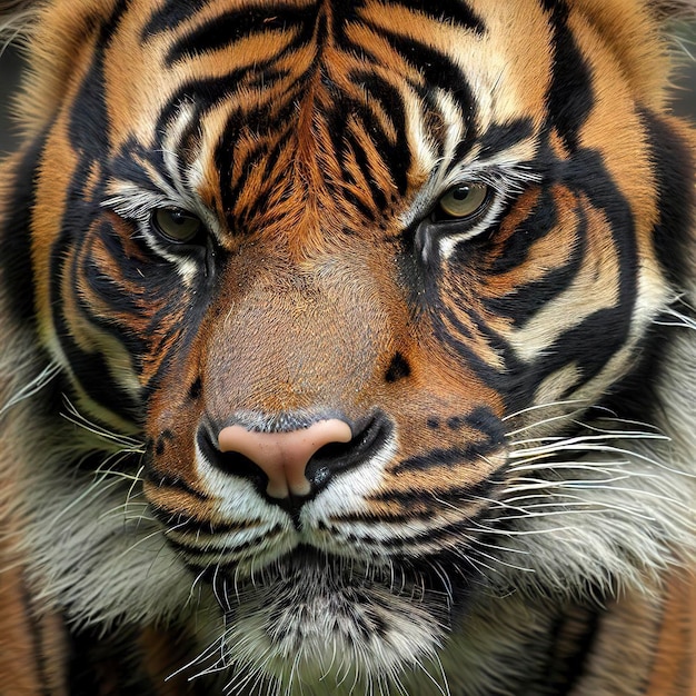 La tête du tigre de Sumatra