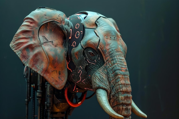 La tête d'éléphant artistique Ai Génère Ai