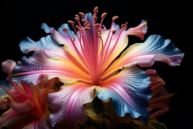 Photo une tête de fleur tropicale vibrante met en valeur la beauté de la nature