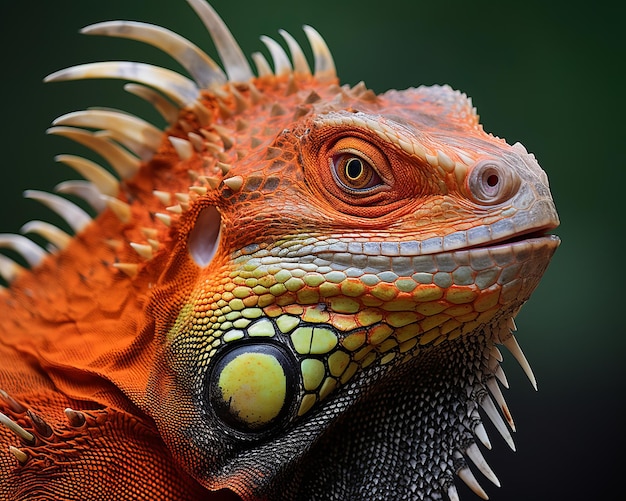 la tête d'un iguane