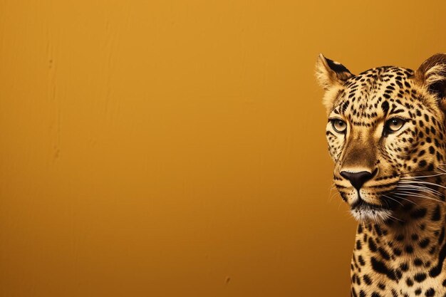 Photo une tête de léopard avec un guépard sur le dos