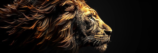 La tête de lion colorée