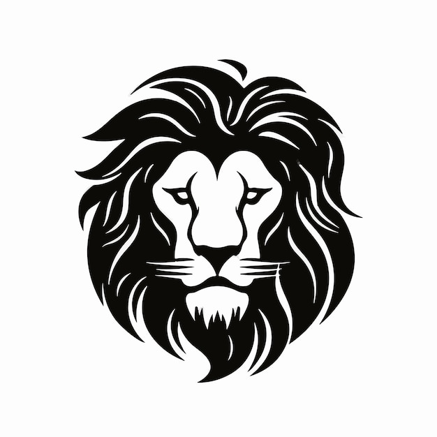 Une tête de lion avec une crinière de lion.