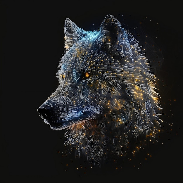 Une tête de loup