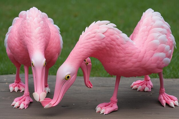 Photo tête et pattes de flamant