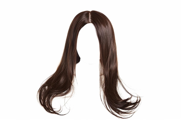 Photo la tête rasée d'une femme avec de longs cheveux bruns génératifs ai