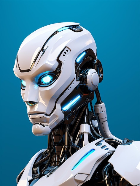 tête de robot futuriste