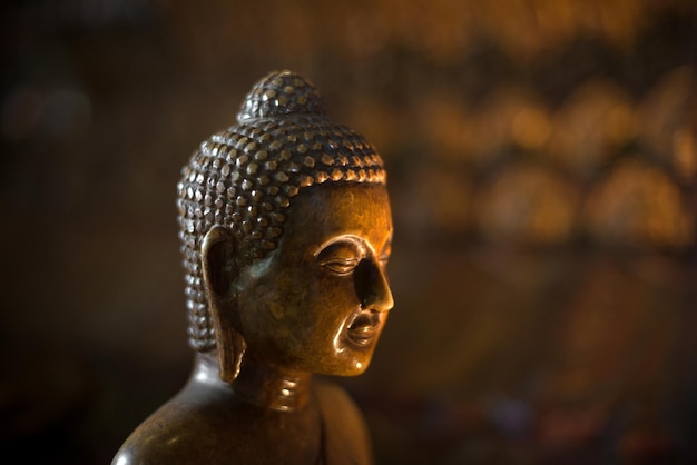 Tête d'une statue de bouddha