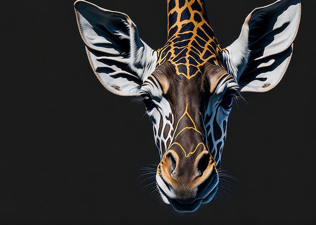 Tête de visage de girafe suspendue