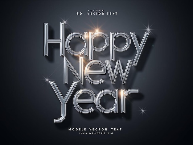 Texte en 3D Bonne année