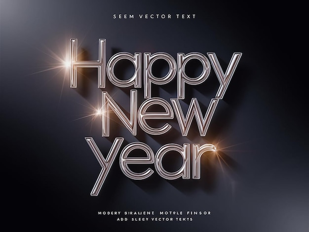 Texte en 3D Bonne année