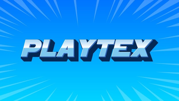 Photo le texte bleu playtex 3d