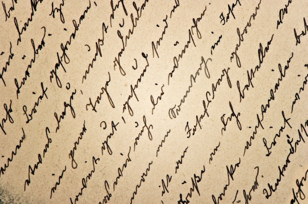 Texte calligraphique manuscrit non défini. Fond de papier numérique