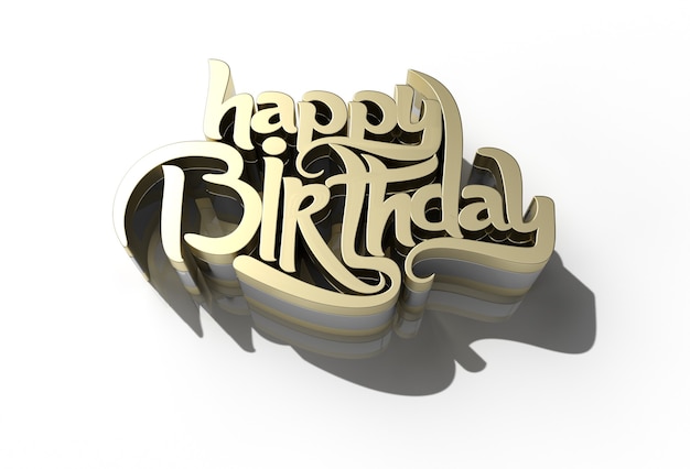 Photo texte de joyeux anniversaire 3d - tracé de détourage créé par l'outil pen inclus dans jpeg facile à composer.