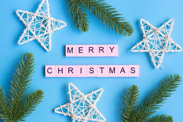 Texte de joyeux Noël et décorations de vacances