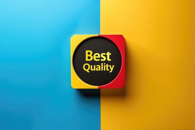 Texte de meilleure qualité espace de copie de bannière normes supérieures et excellence idéal pour la publicité de produits ou services qui donnent la priorité à la qualité et à la fiabilité