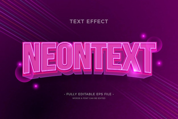 Texte modifiable au néon rose