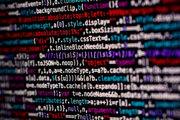 Texte multicolore sur la photo à l'écran