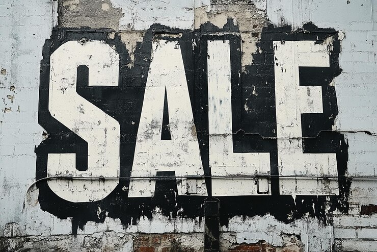 Photo texte noir en vente sur fond blanc