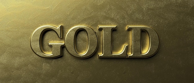 Texte d'or sur fond doré de luxe illustration 3d
