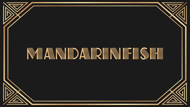 Le texte en or de Mandarinfish Jazz