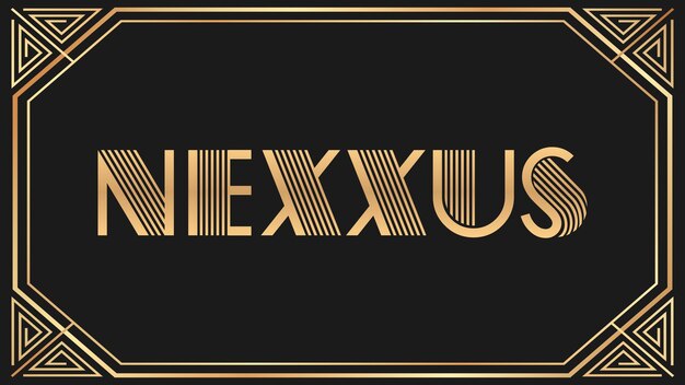 Photo le texte en or de nexxus jazz